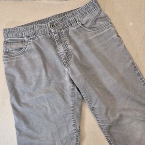 PrAna Wheeler Jeans Mens 33 x 32 Brown Organic Cotton Straight Hiking‎ Pants